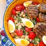 Weisse-Bohnen-Salat und Köfte - Antalya Piyazi