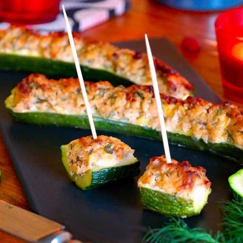 Gefüllte Zucchini mit Thunfisch - So nach Gefühl