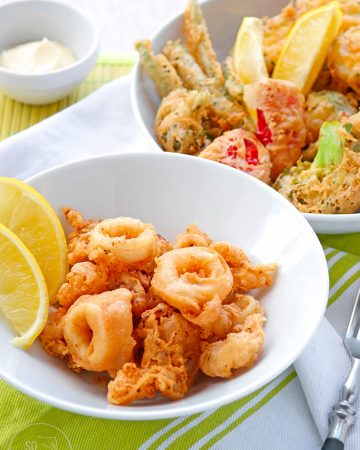 Fritto Misto – Calamari und Gemüse im Backteig