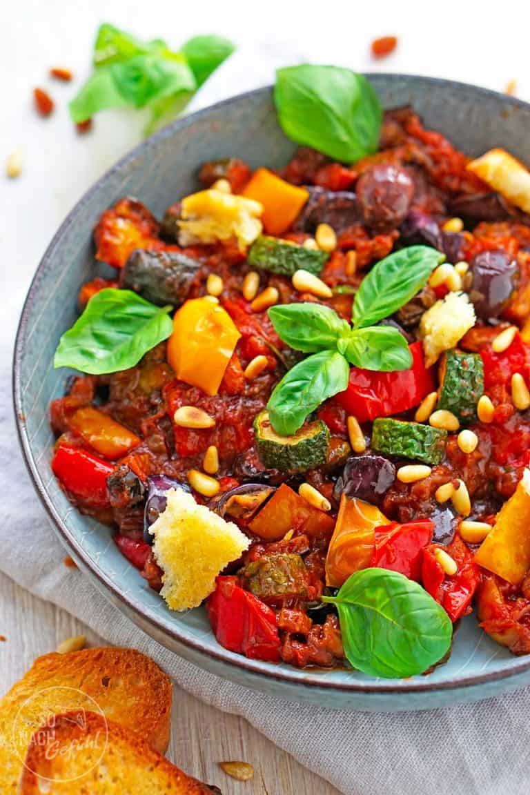 Caponata – Sizilianisches Auberginengemüse - So nach Gefühl