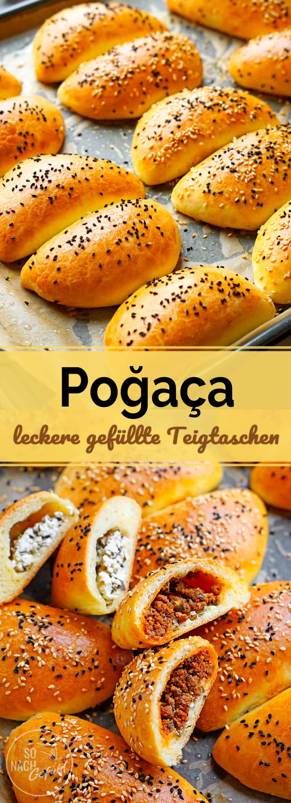 Poğaça – gefüllte Pogatschen aus Hefeteig