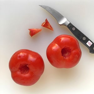 Tomaten entstrunken