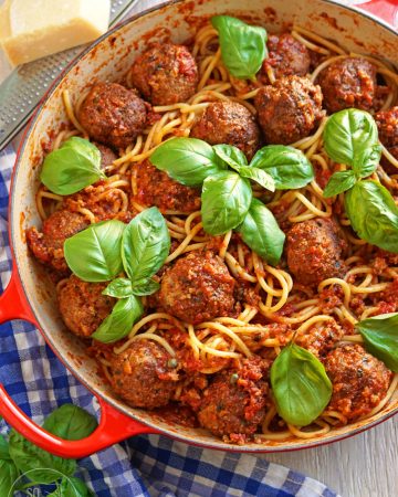 Marinara Meatballs mit Spaghetti