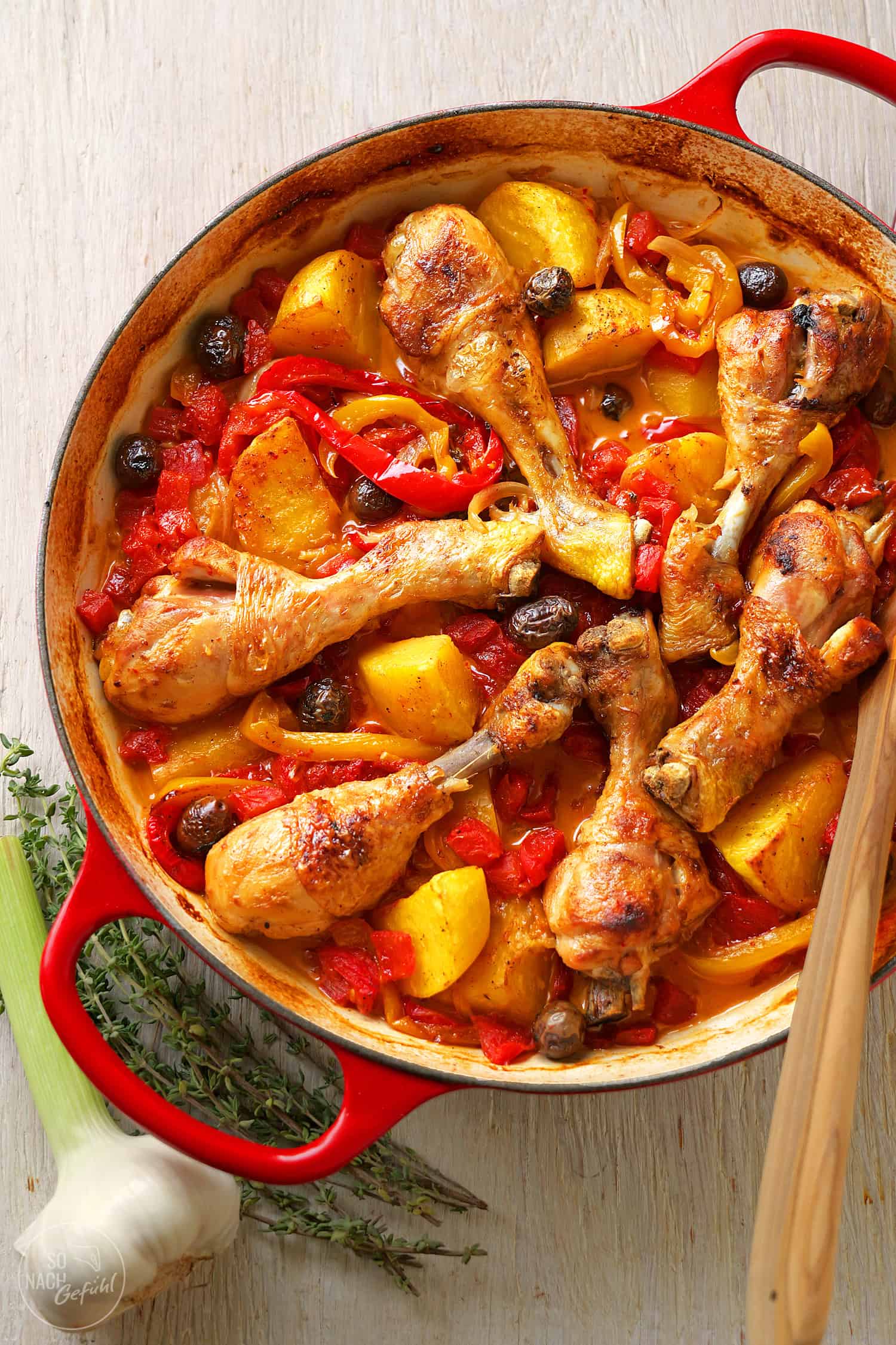 Huhn nach Baskenart
