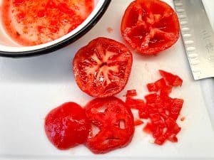 Tomaten schneiden