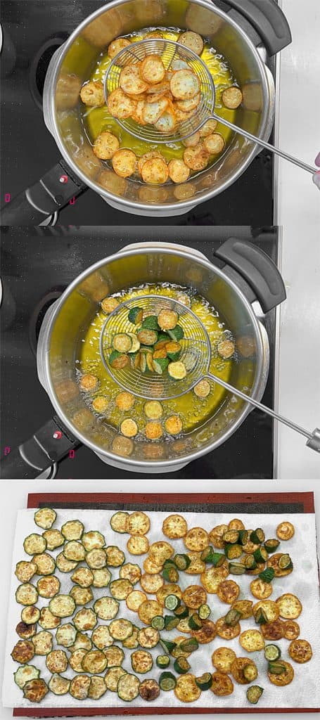 Collage Zucchini frittieren