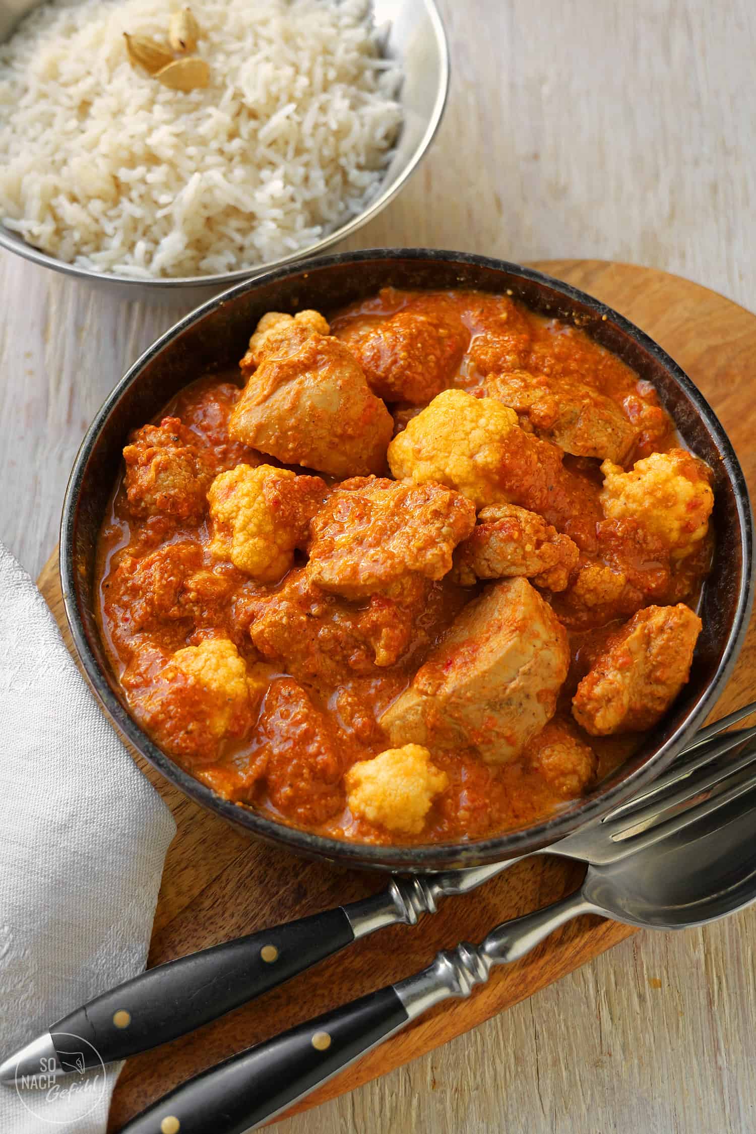 Butter Chicken mit Blumenkohl