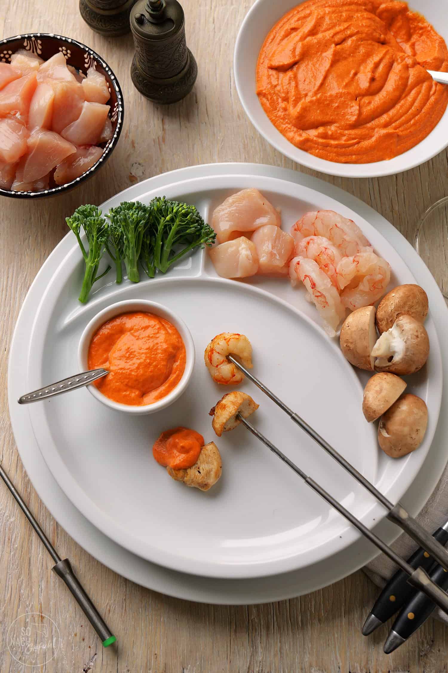 Paprikacreme beim Fondue